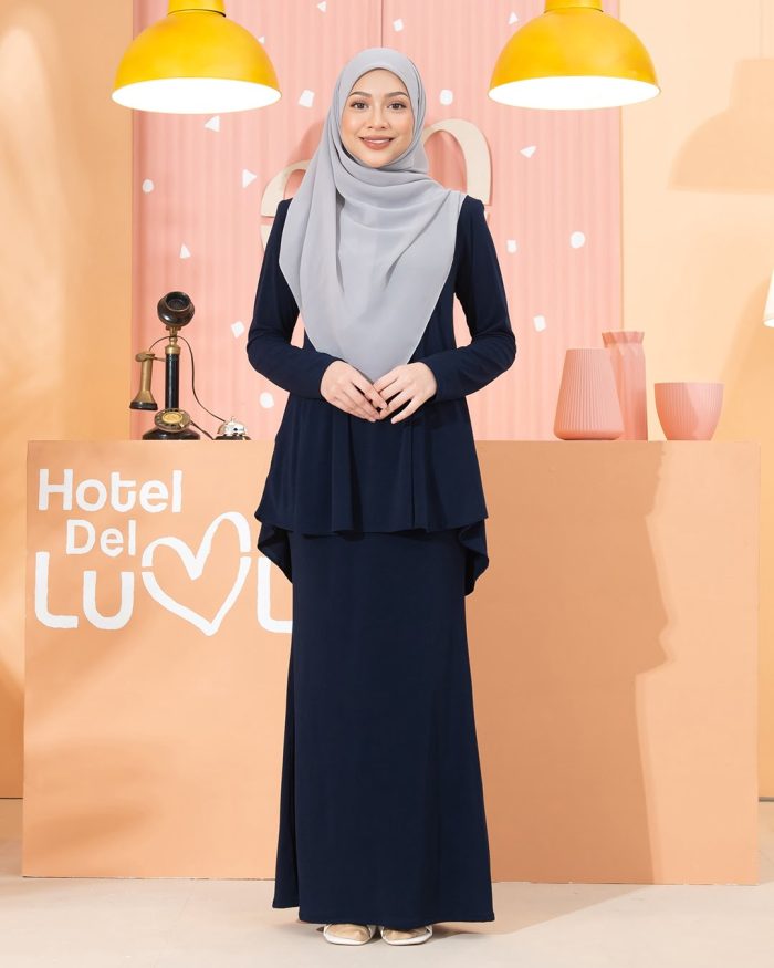 Kurung Lola - Navy Blue