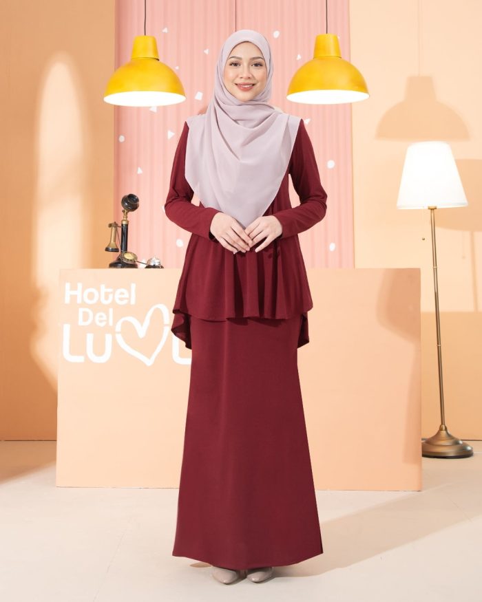 Kurung Lola - Maroon