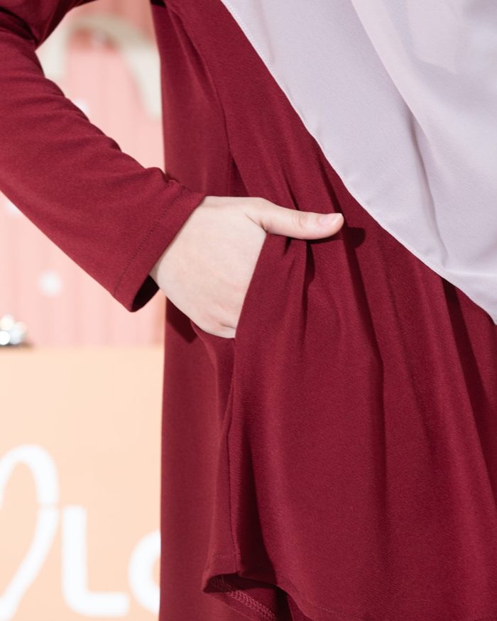 Kurung Lola - Maroon - Image 6