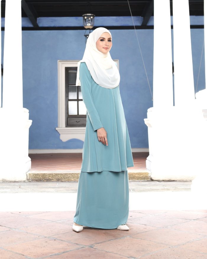 Baju Kurung Pahang Laura - Teal Green - Image 2