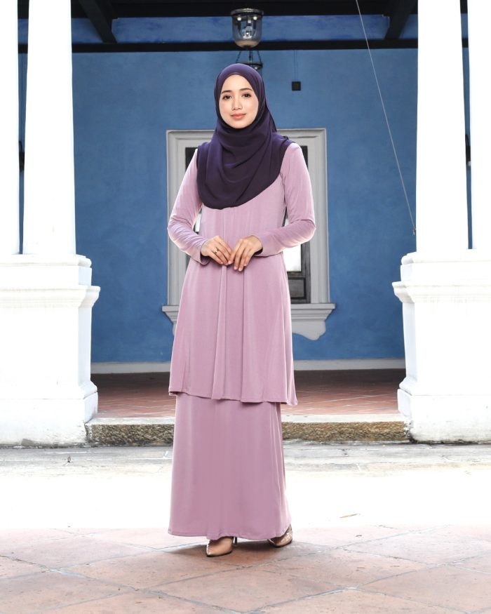 Baju Kurung Pahang Laura - Periwinkle Purple