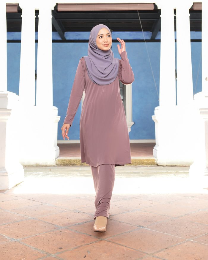 Baju Kurung Pahang Laura - Burnt Umber - Image 3