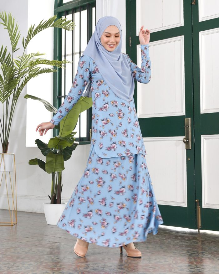 Baju Kurung Losra - Melor Ocean Blue - Image 3