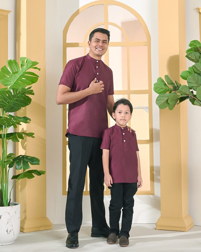 Kurta Luqman Kids - Plum Purple - Image 3