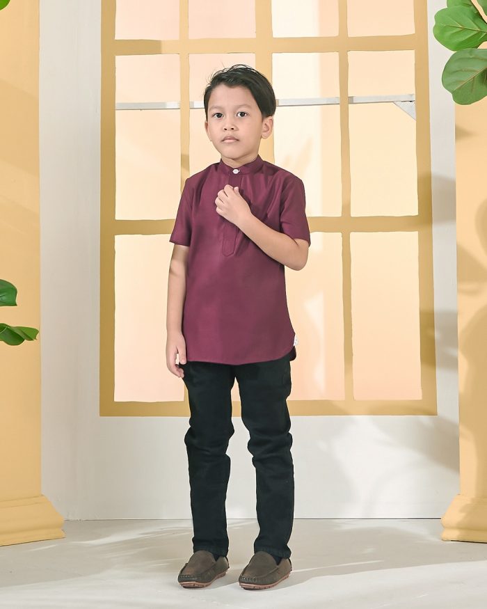 Kurta Luqman Kids - Plum Purple