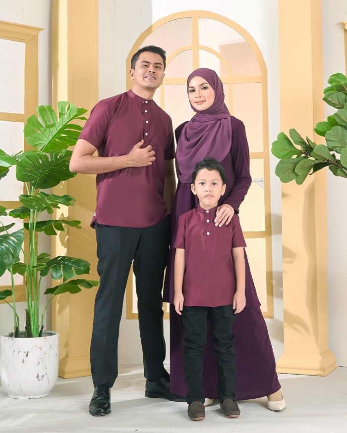 Kurta Luqman Kids - Plum Purple - Image 4