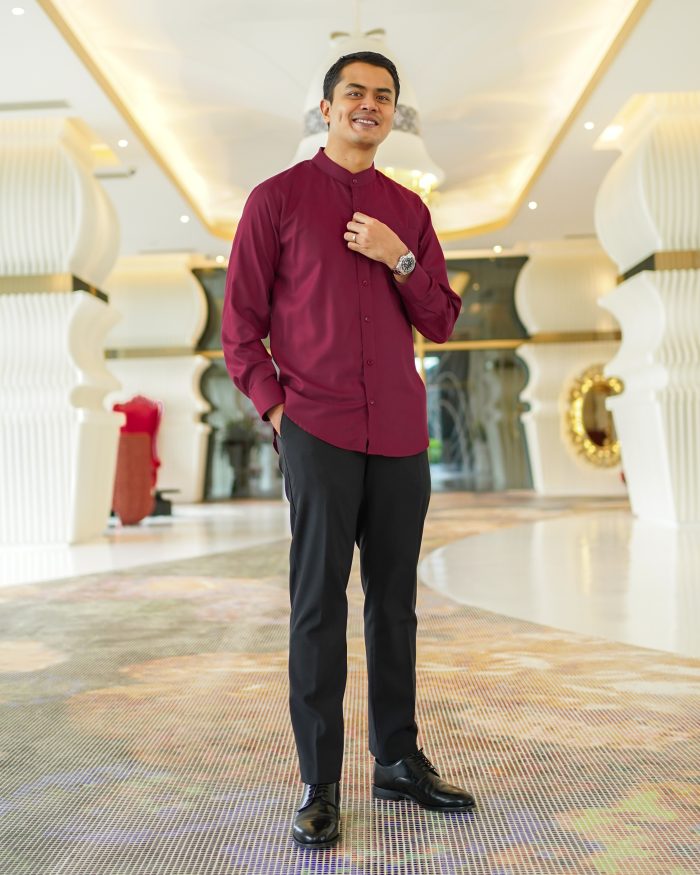 Baju Kurta Mizan - Barn Maroon