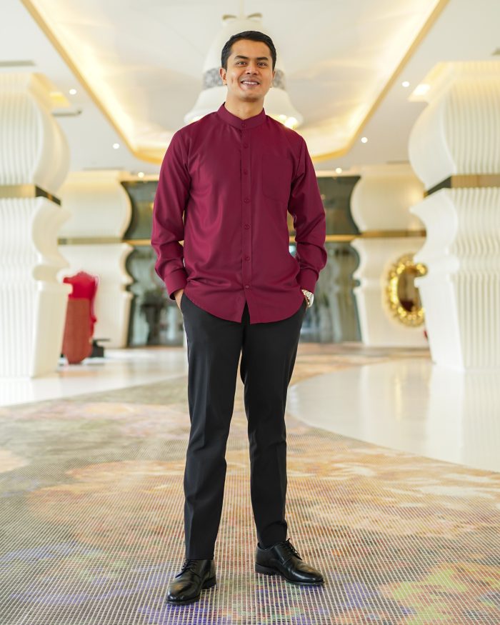 Baju Kurta Mizan - Barn Maroon - Image 2