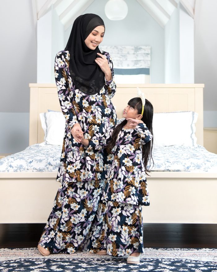 Baju Kurung Pahang Laura Printed Kids – Daylily Pitch - Image 5