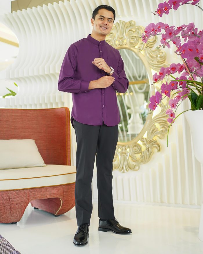 Baju Kurta Mizan - Violet Purple