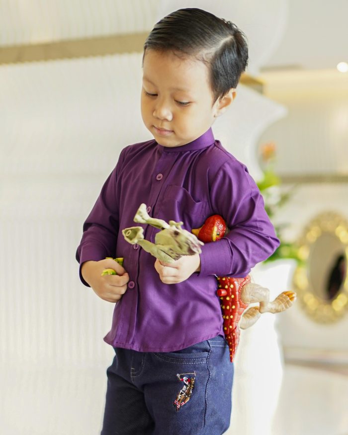 Baju Kurta Mizan Kids - Violet Purple - Image 4