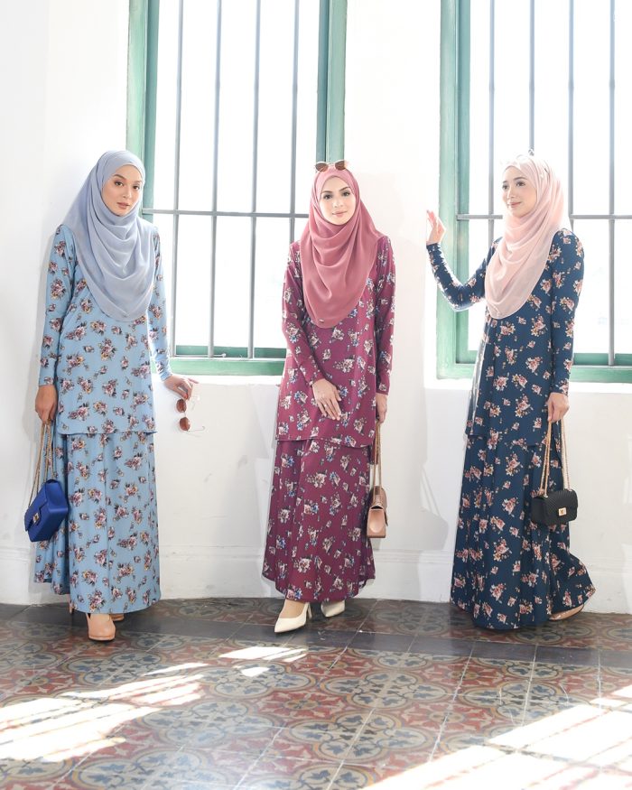 Baju Kurung Losra - Melor Oxford Blue - Image 5