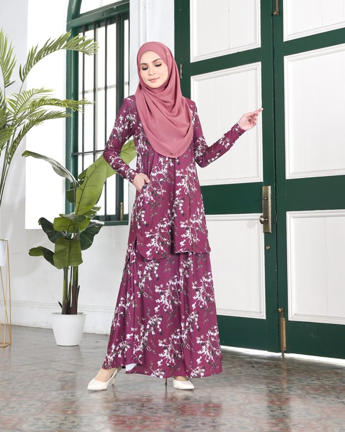Baju Kurung Losra - Elder Plum