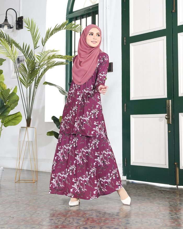 Baju Kurung Losra - Elder Plum - Image 2