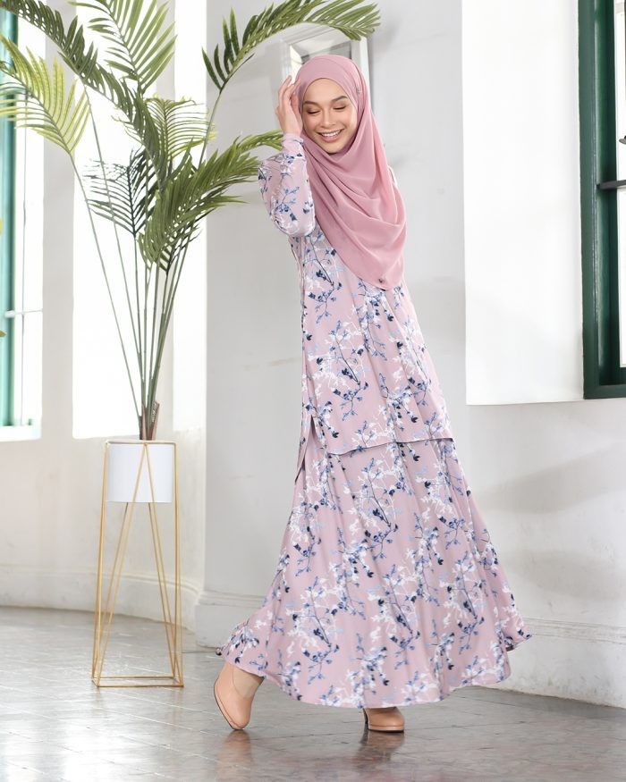 Baju Kurung Losra - Elder Pink - Image 4