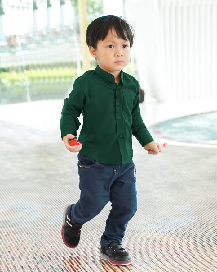 Baju Kurta Mizan Kids - Emerald Green - Image 3