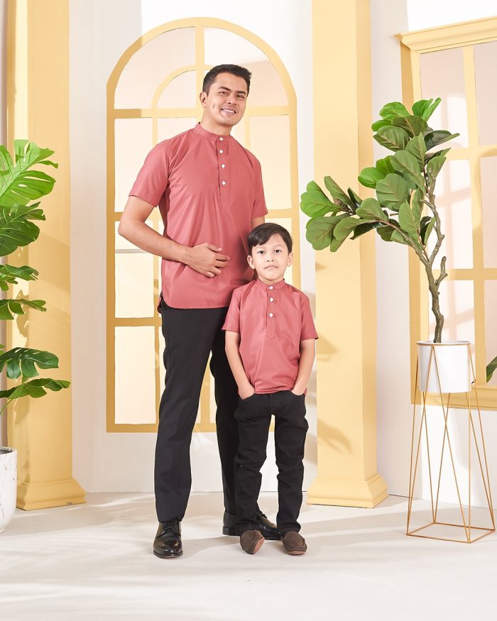 Kurta Luqman Kids - Mahogany Red - Image 4