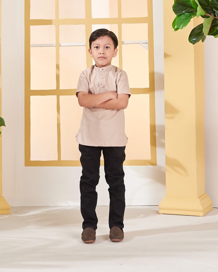 Kurta Luqman Kids - Wheat Brown - Image 3