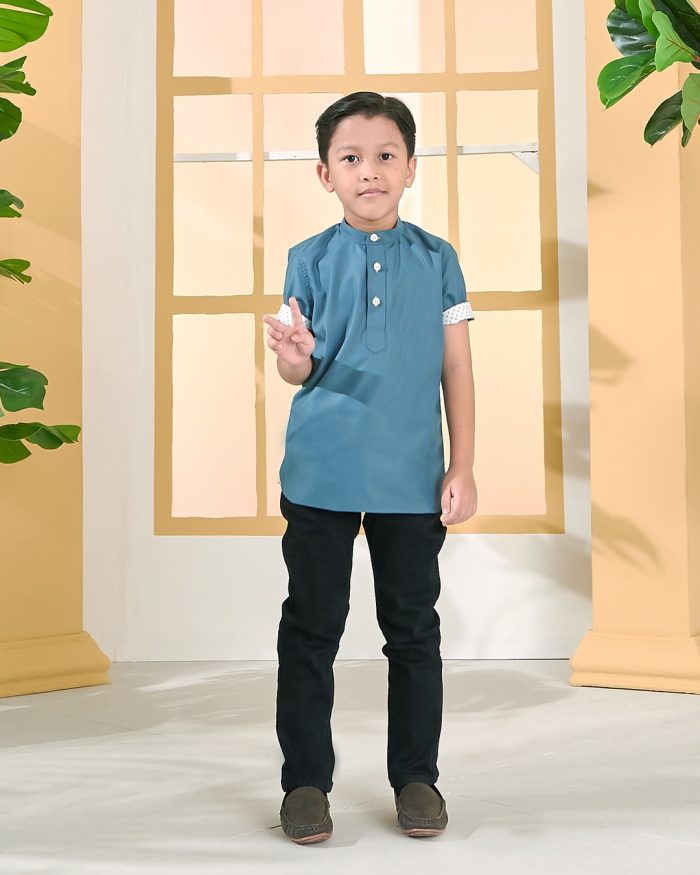 Kurta Luqman Kids - Teal Green