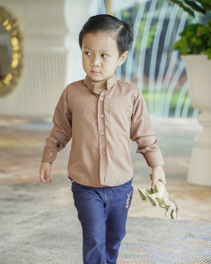 Baju Kurta Mizan Kids - Saddle Brown