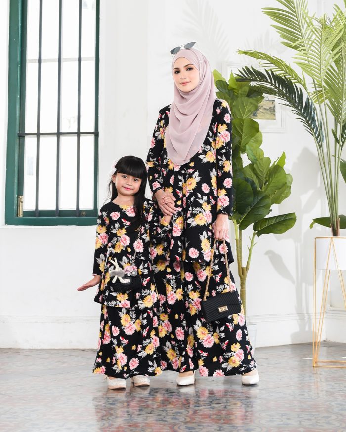 Kurung Lara Kids - Aster Black - Image 5