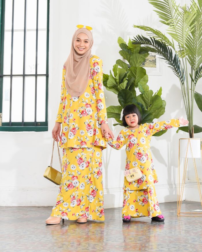 Kurung Lara Kids – Aster Yellow - Image 4