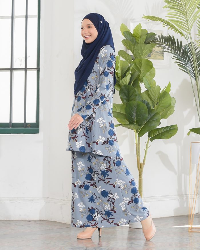 Kurung Lara – Azalia Blue - Image 3