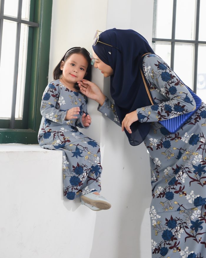 Kurung Lara Kids – Azalia Blue - Image 5