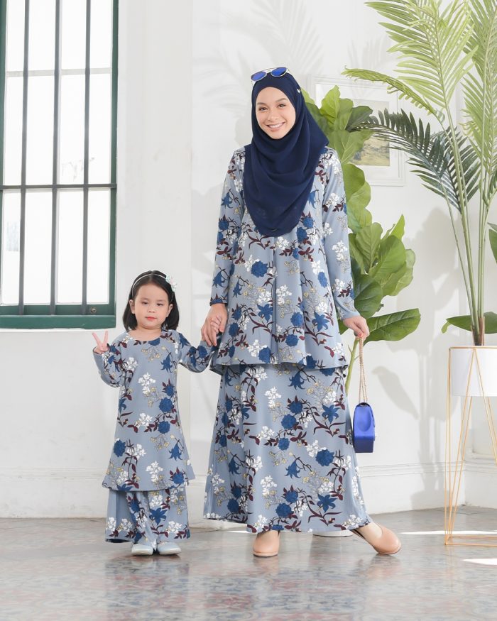 Kurung Lara Kids – Azalia Blue - Image 6