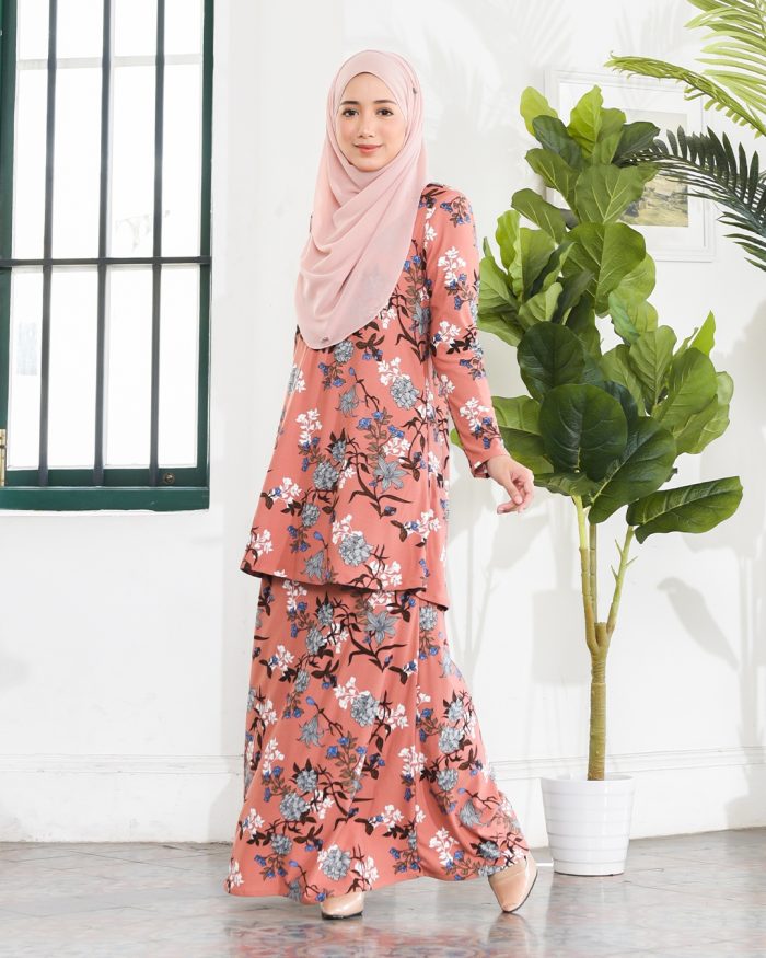 Kurung Lara – Azalia Coral - Image 5