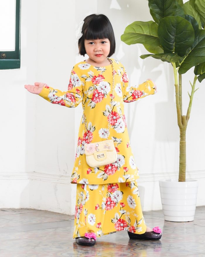 Kurung Lara Kids – Aster Yellow - Image 2