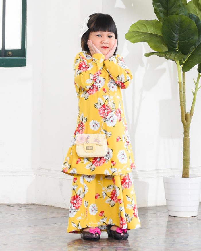 Kurung Lara Kids – Aster Yellow - Image 3