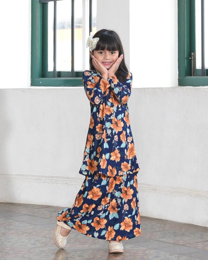 Kurung Lara Kids – Diascia Blue