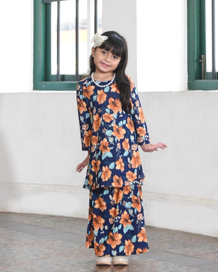 Kurung Lara Kids – Diascia Blue - Image 3