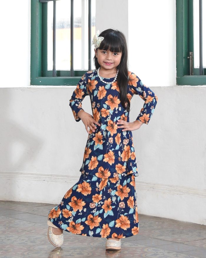 Kurung Lara Kids – Diascia Blue - Image 2