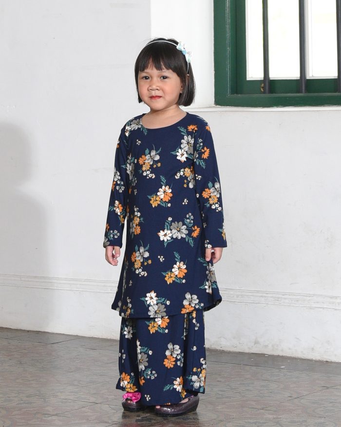 Kurung Lara Kids - Primerose Blue - Image 2