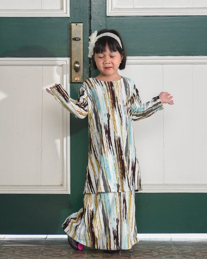 Kurung Lara Kids – Sparkling Mint - Image 2