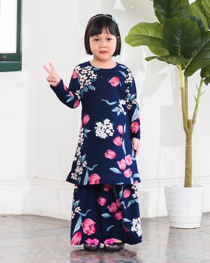 Kurung Lara Kids - Midnight Blue