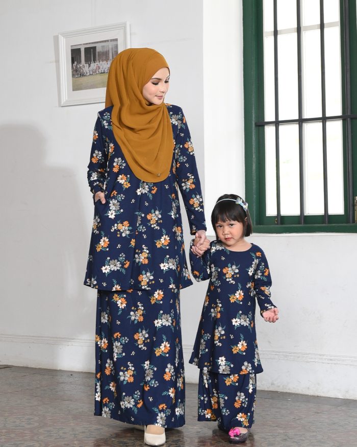 Kurung Lara Kids - Primerose Blue - Image 4