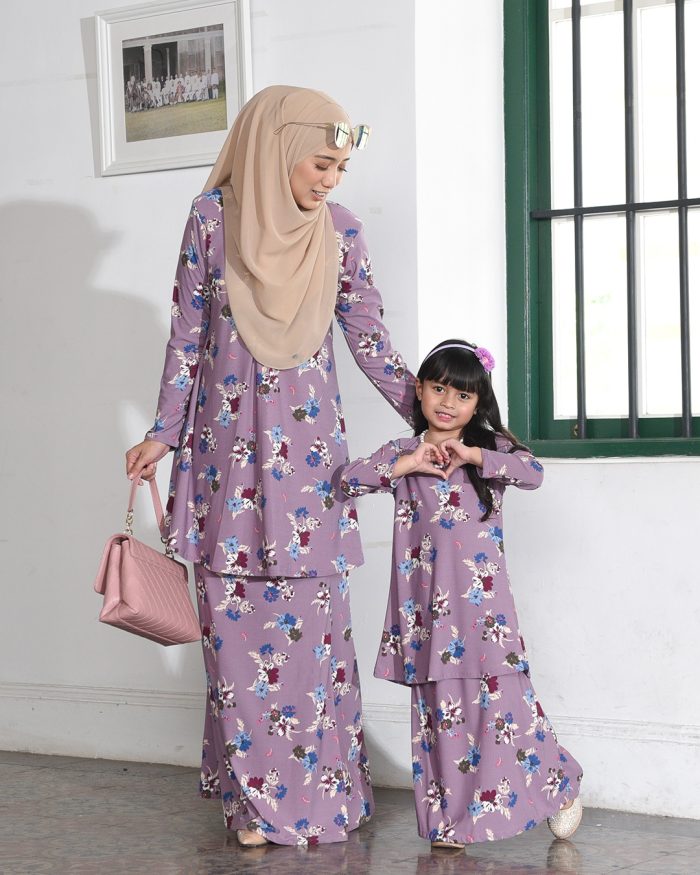 Kurung Lara Kids – Primerose Purple - Image 4