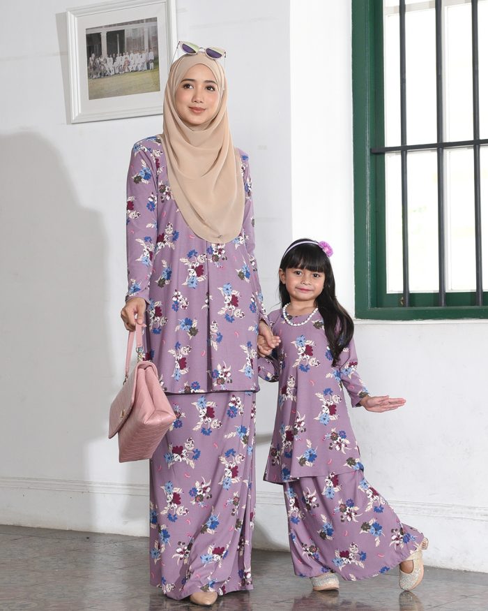 Kurung Lara Kids – Primerose Purple - Image 5