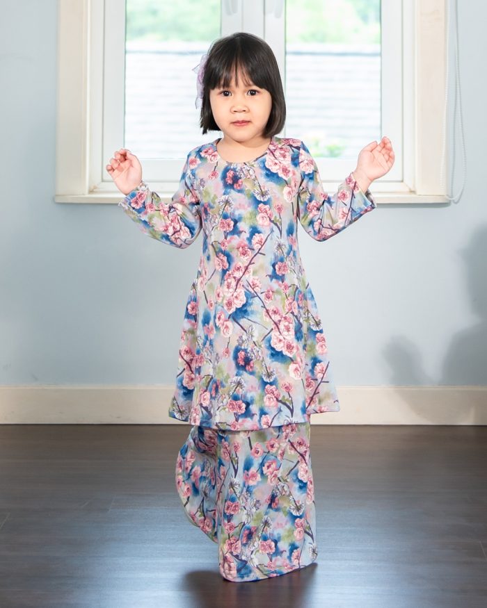 Baju Kurung Pahang Laura Printed Kids – Sakura Blossom