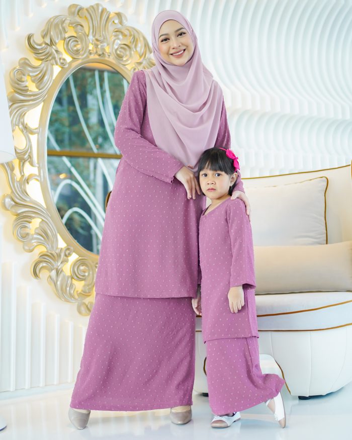 Baju Kurung Moden Rania - Orchid Purple - Image 5