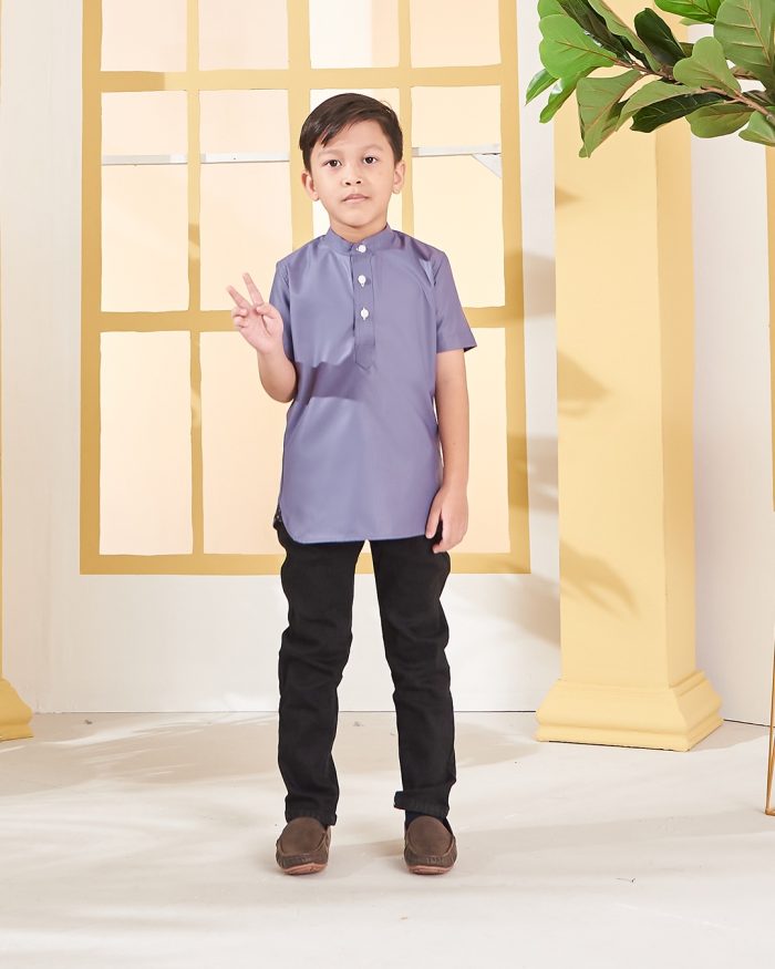 Kurta Luqman Kids - Lilac Purple - Image 3