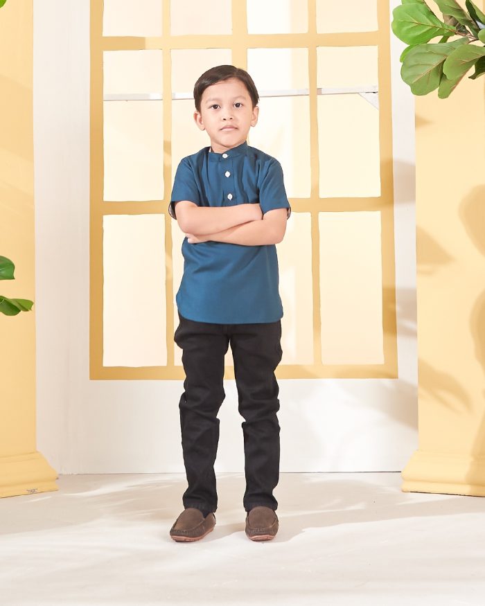 Kurta Luqman Kids - Emerald Green - Image 2