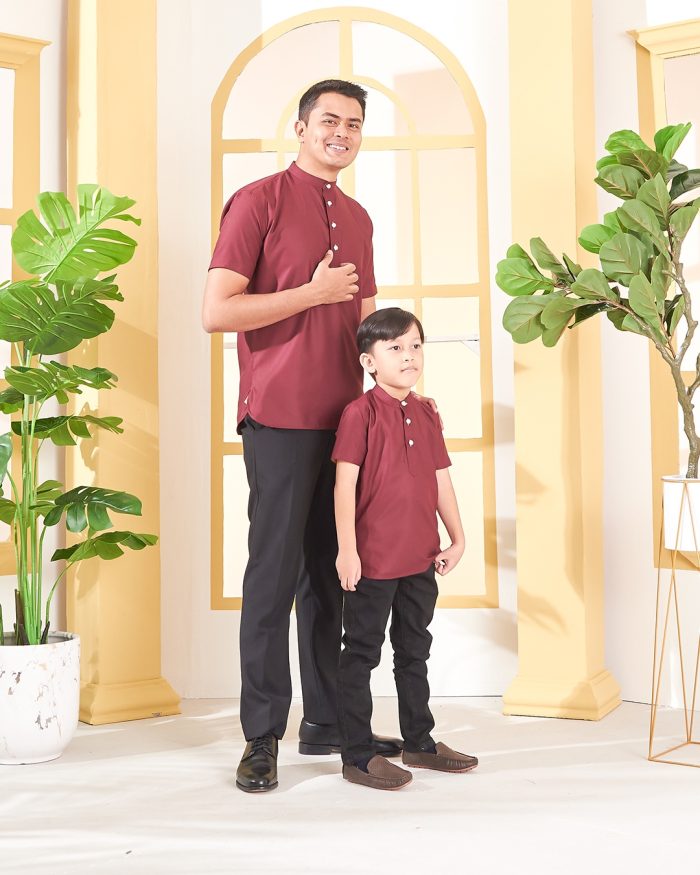 Kurta Luqman - Burgundy Red - Image 6