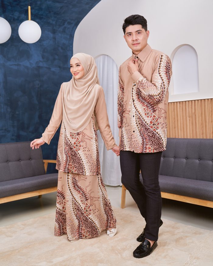 Kemeja Batik Sultan - Ombak Light Brown - Image 7