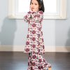 Baju Kurung Pahang Laura Printed Kids – Daisy Burgundy