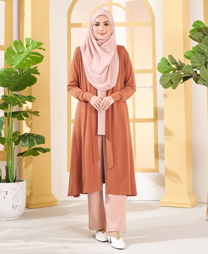Long Cardigan Lina - Rust Orange - Image 4