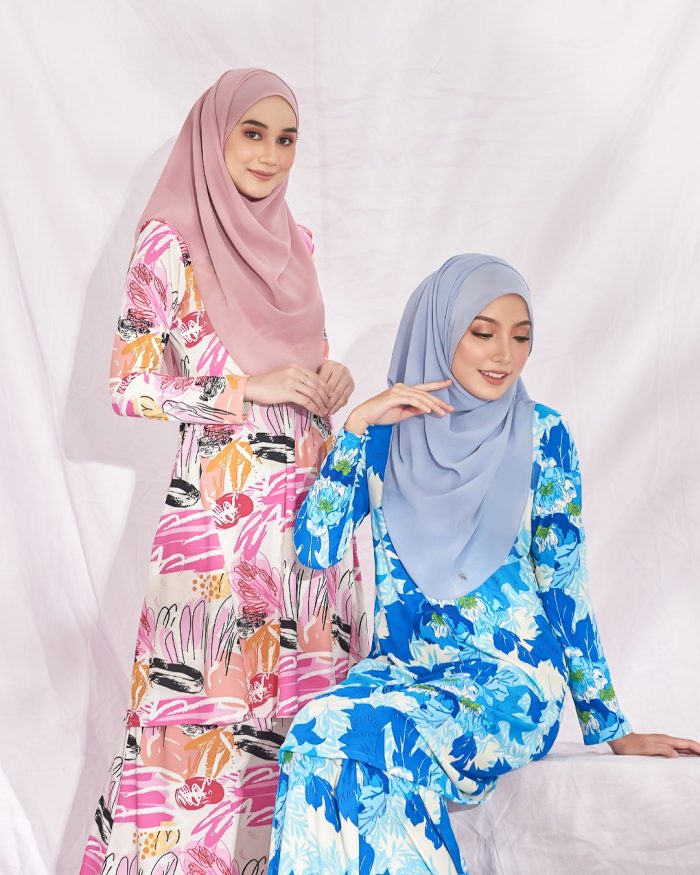 Baju Kurung Pahang Laura Printed – Ocean Cosmos - Image 6